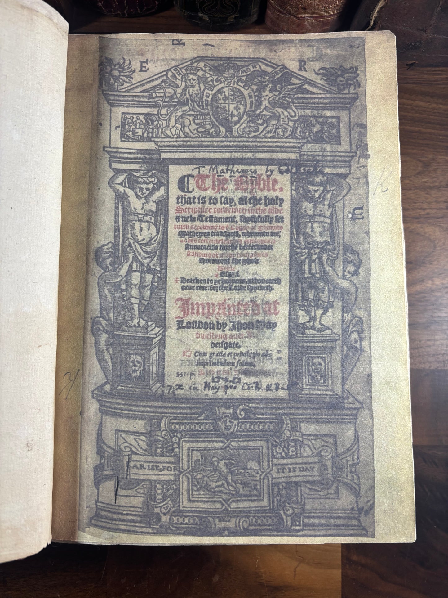 Tyndale Bible 1551 Small Folio OT, Apocrypha, NT Wood Cut Engravings, Middle Tudor