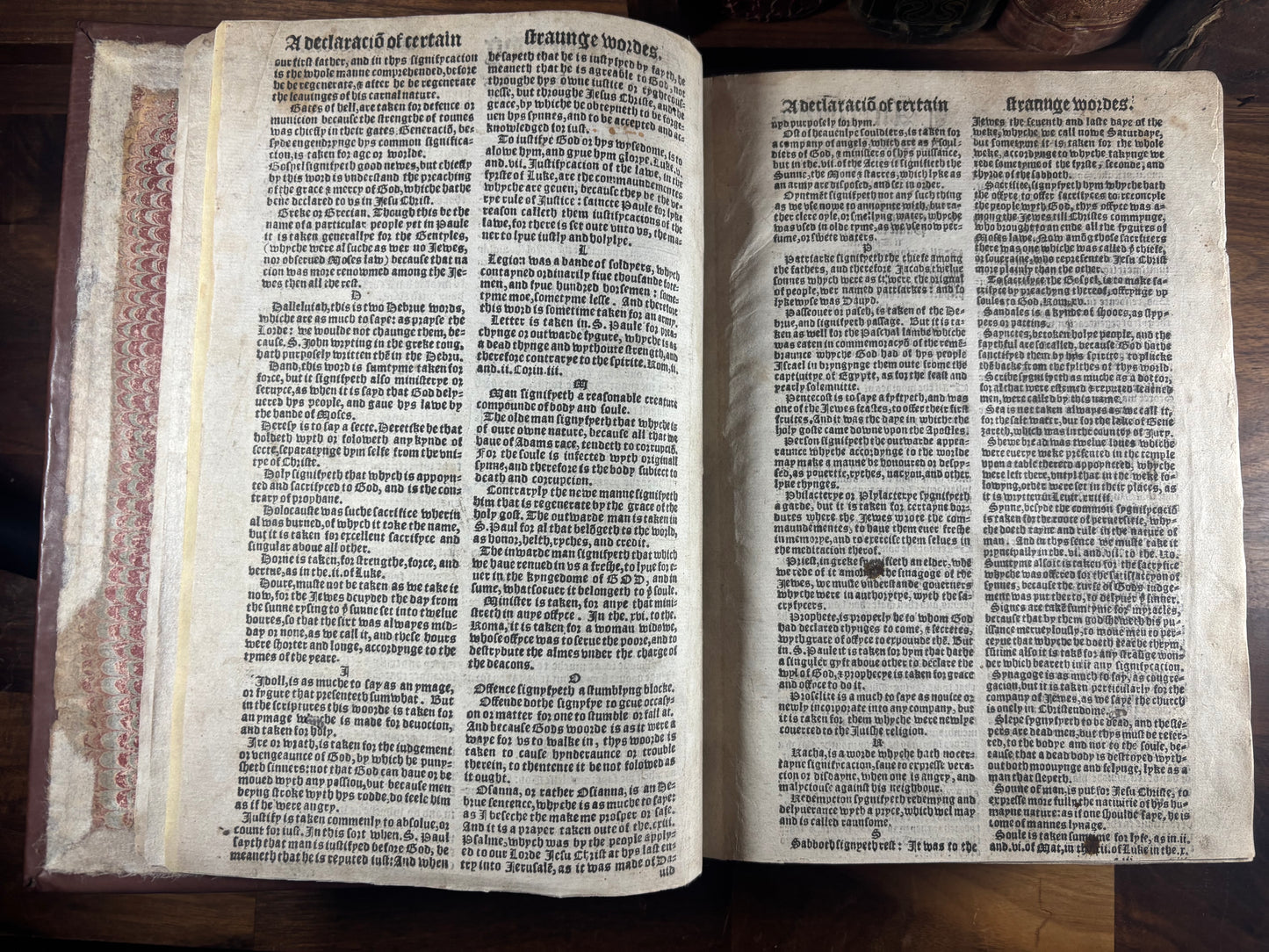 Tyndale Bible 1551 Small Folio OT, Apocrypha, NT Wood Cut Engravings, Middle Tudor