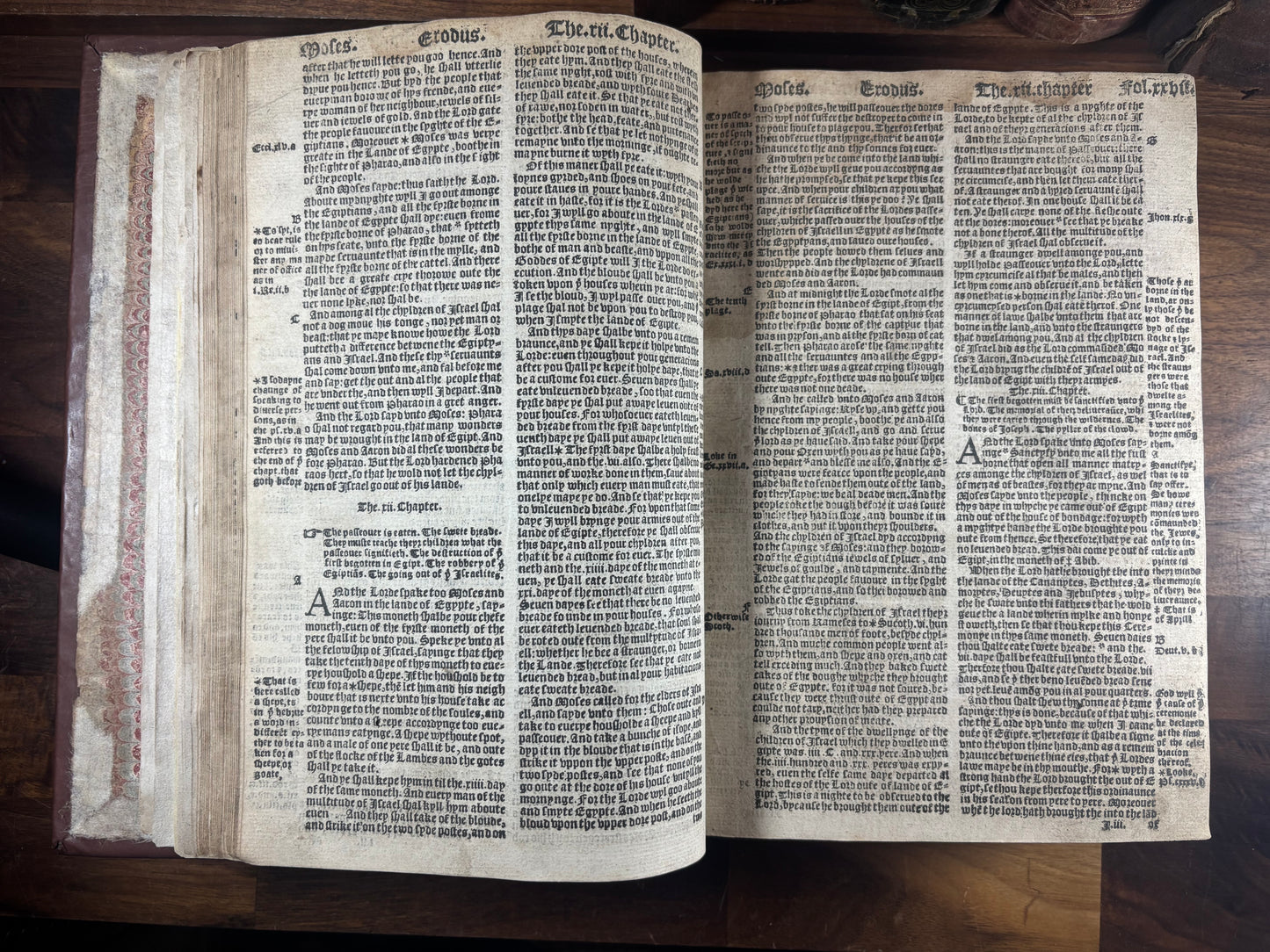 Tyndale Bible 1551 Small Folio OT, Apocrypha, NT Wood Cut Engravings, Middle Tudor