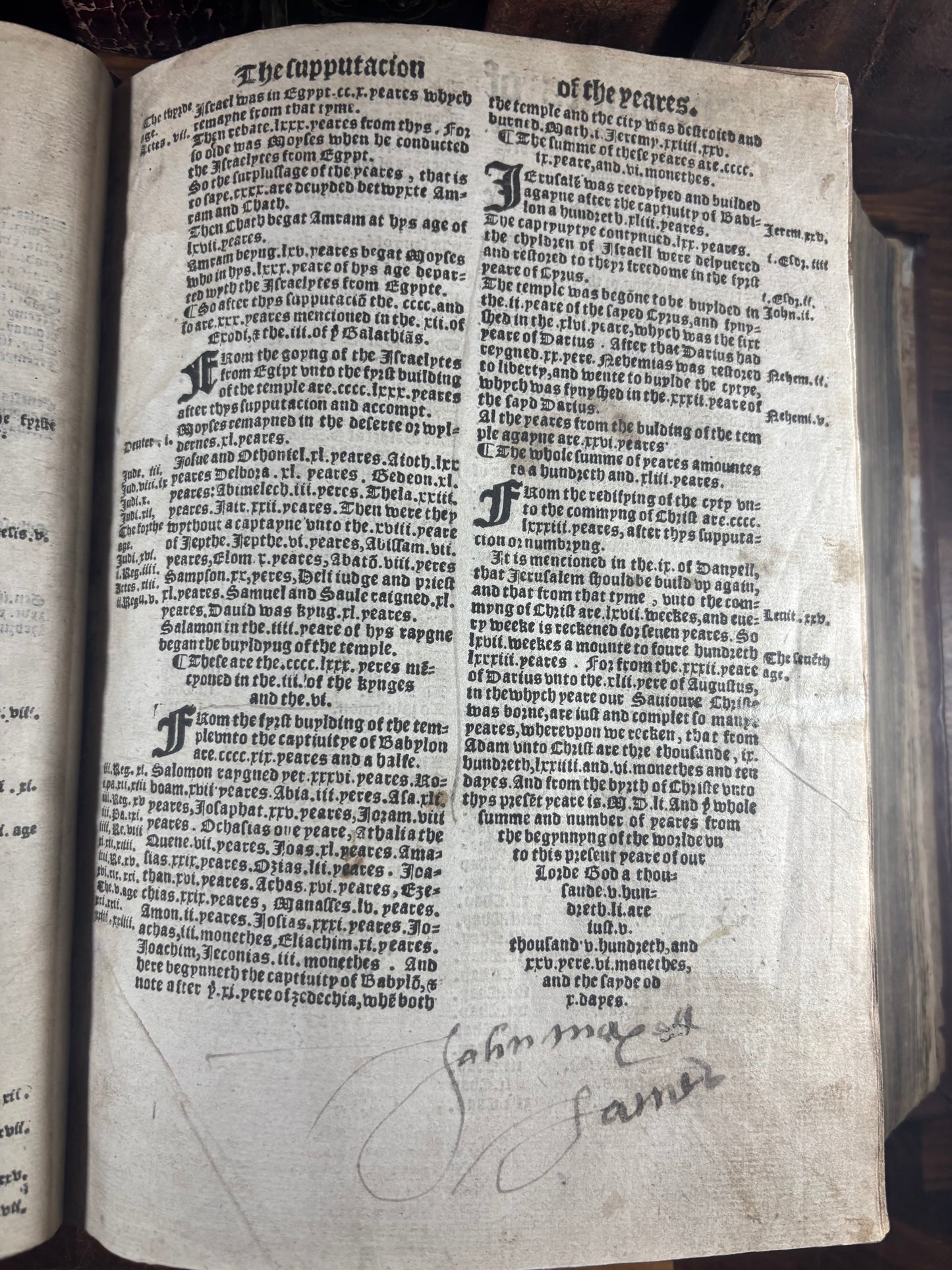 Tyndale Bible 1551 Small Folio OT, Apocrypha, NT Wood Cut Engravings, Middle Tudor